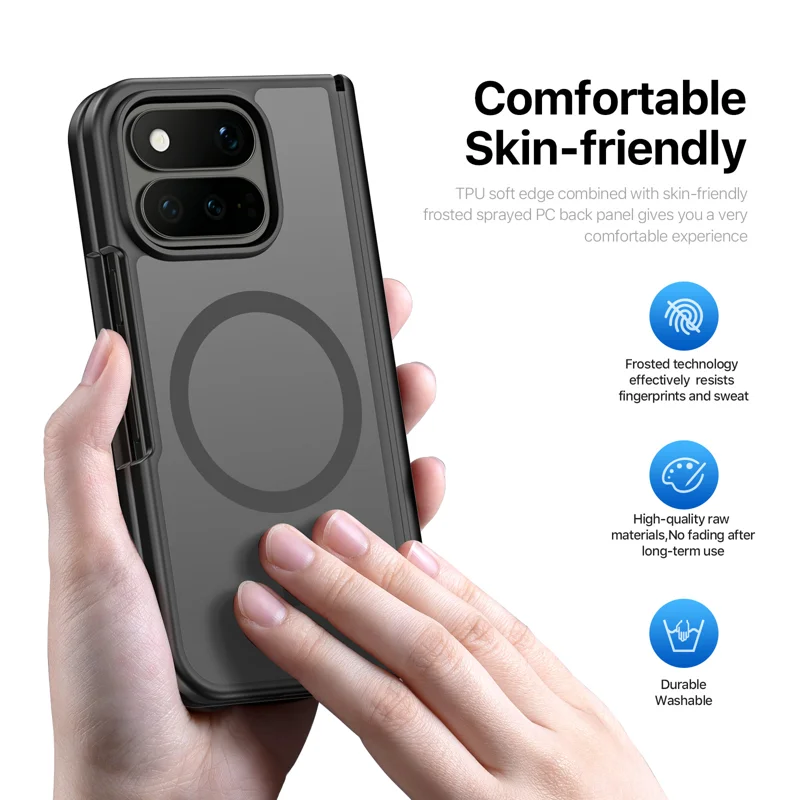 Load image into Gallery viewer, Google Pixel 11 Pro Fold - Skin Friendly MatteTransparent Magnetic Phone Case
