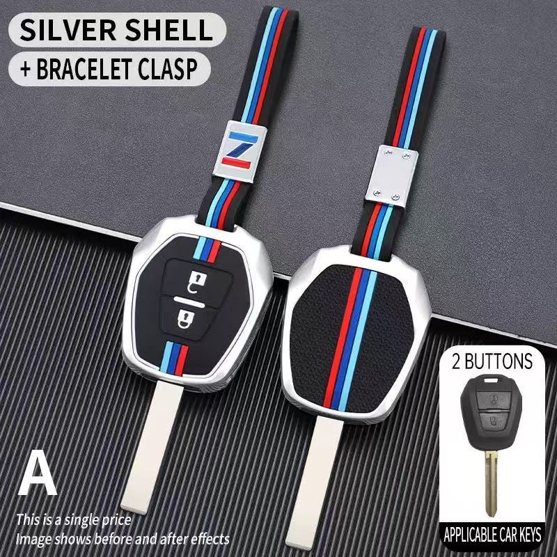 Load image into Gallery viewer, Isuzu Metal Shell &amp; Soft Silicone Full Protection Car Key Fob Case Cover For MU-X, D-MAX

