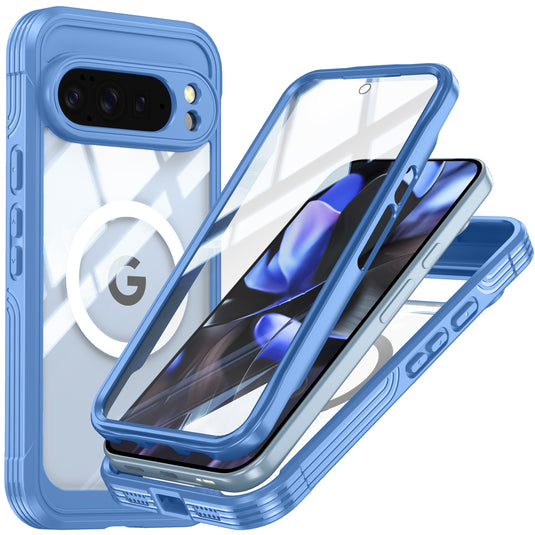 [Magsafe Compatible] Google Pixel 10/ Pro /XL - 9H Glass Three-proof Full Cover Heavy Duty Series Case