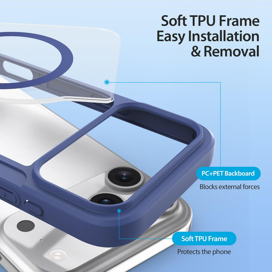 [With Card Slot][Magsafe Compatible] Apple iPhone 17 Pro / 18 Pro - Magnetic Catch Transparent Flip PU Leather Wallet Series Case