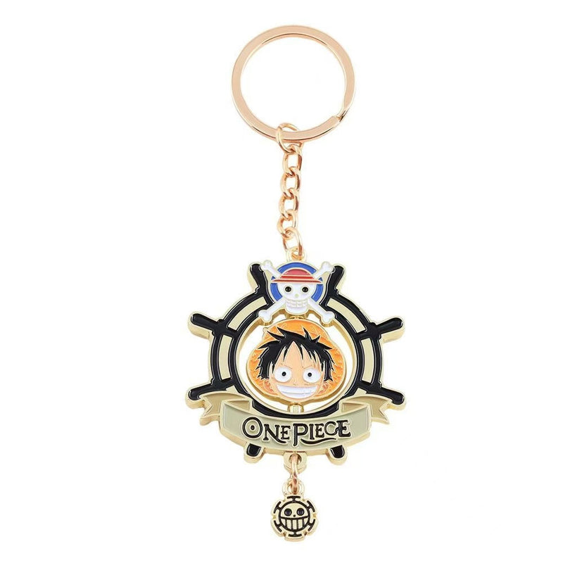 Load image into Gallery viewer, One Piece Anime Pirates Monkey D. Luffy Keychain Rotating Keychain
