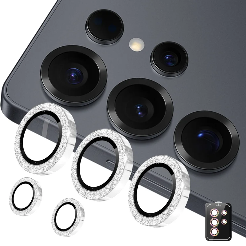 Load image into Gallery viewer, Samsung Galaxy S26/Plus/Ultra - Diamond-inlaid Metal Rear Camera Protector Film
