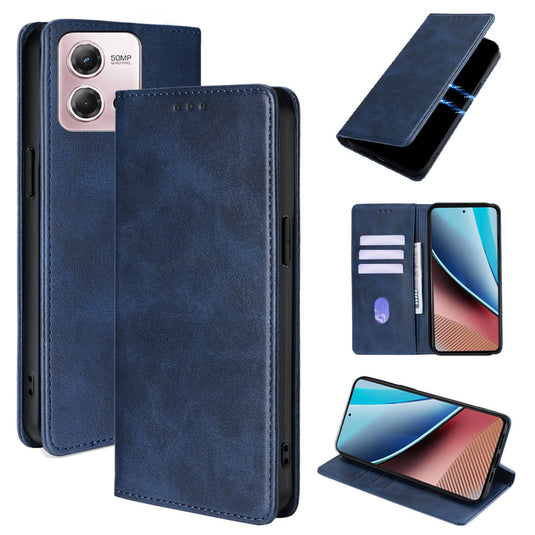 [Built-in Card Slot] Motorola Moto G15 Leather Flip Shockproof Essentials Series Case