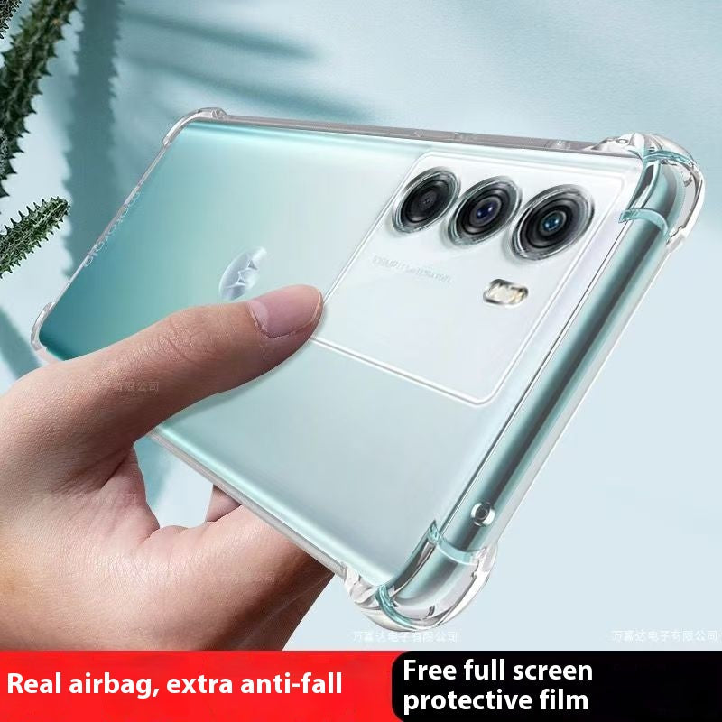 Load image into Gallery viewer, Motorola Moto Edge S30 - AirPillow Cushion Transparent Soft Clear TPU Four Corners Protective Case With 2PC 9H Tempered Glass Screen Protector
