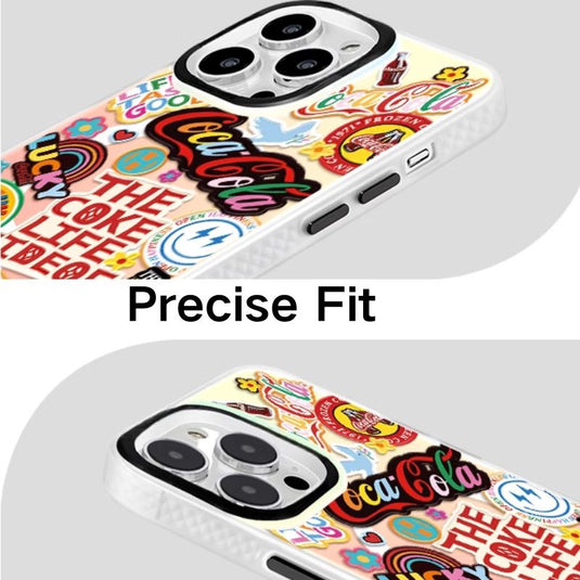 [Magsafe Compatible] Apple iPhone 14/Pro/Max - Creative Cartoon Cola Stickers Fashion-Forward Series Case