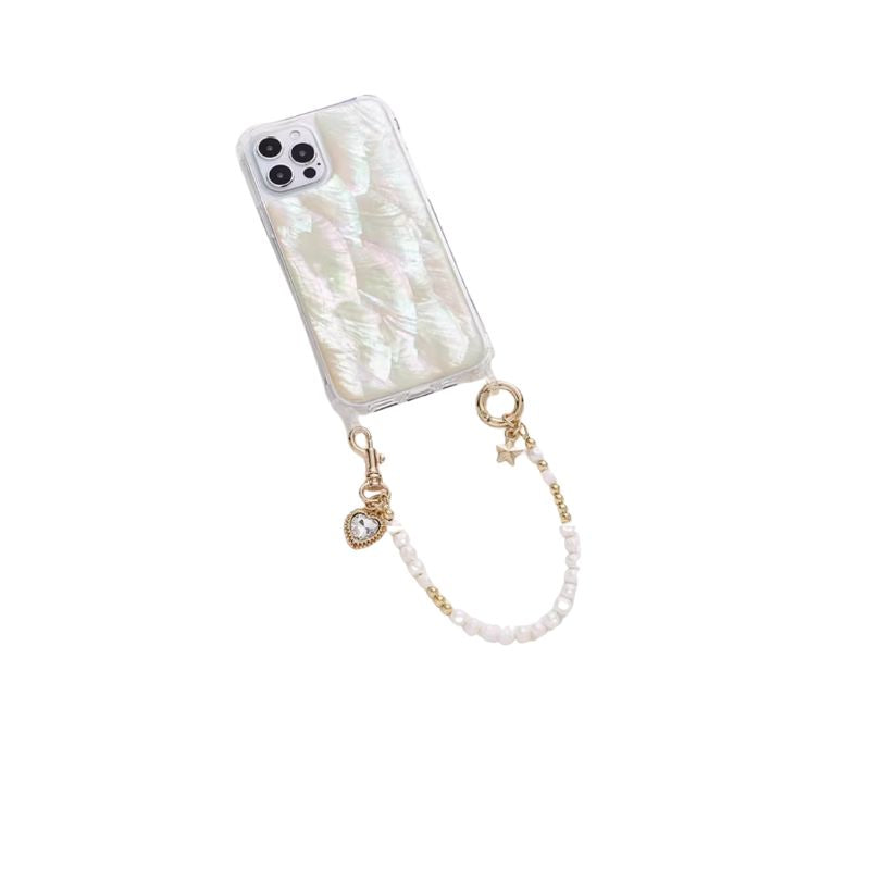 Load image into Gallery viewer, Apple iPhone 12/Pro/Max - Natural Pearl Shell Handheld Chain Bracelet Fashion-Forward Series Case
