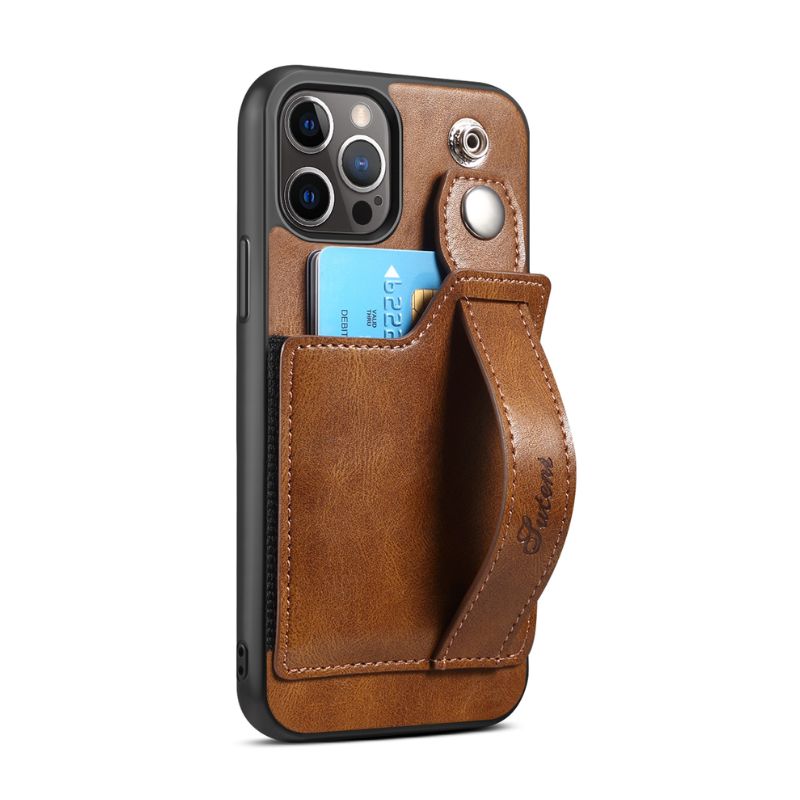 Load image into Gallery viewer, Apple iPhone 16/Plus/Pro/Max Leather Wallet Case With Card Holder &amp; Hand Strap
