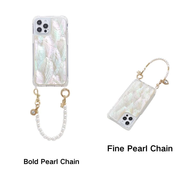 Load image into Gallery viewer, Apple iPhone 12/Pro/Max - Natural Pearl Shell Handheld Chain Bracelet Fashion-Forward Series Case
