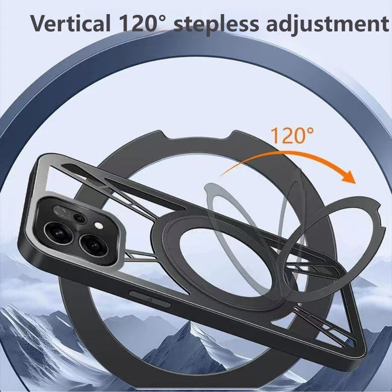 Load image into Gallery viewer, OPPO Find X9/Pro 360° rotation Stand Ice-Cooling Hollow Metal Magnetic Case
