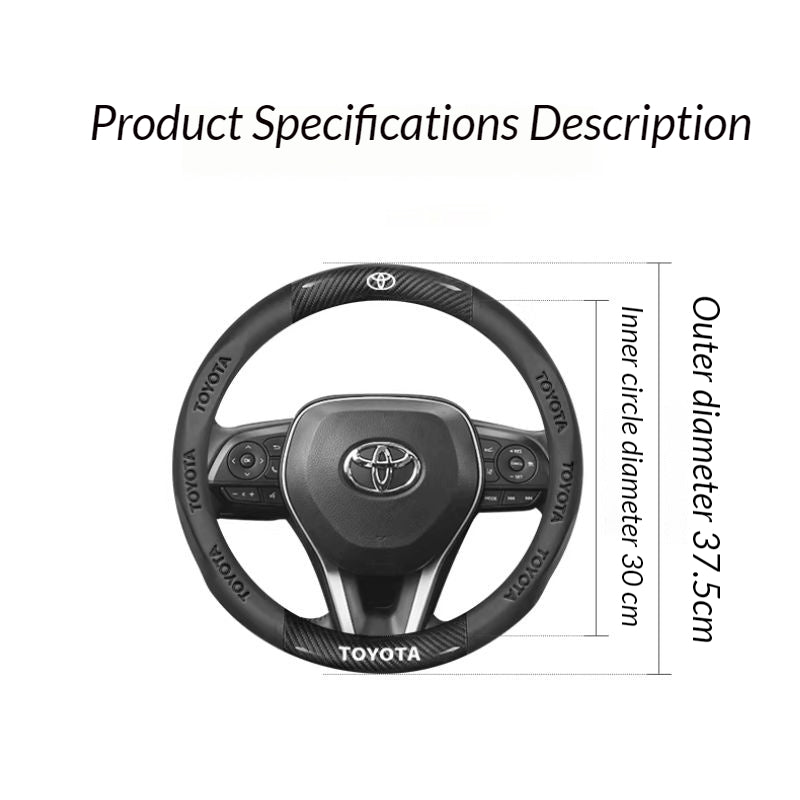 Load image into Gallery viewer, Toyota Carbon Fiber &amp; Nappa Leather Grip Steering Wheel Cover for 9th Gen Camry, RAV4, Corolla, Levin, Venza, Highlander, Avalon - i-Station Mobile Phone &amp; Electronic Device Repair and Accessories
