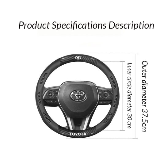 Toyota Carbon Fiber & Nappa Leather Grip Steering Wheel Cover for 9th Gen Camry, RAV4, Corolla, Levin, Venza, Highlander, Avalon - i-Station Mobile Phone & Electronic Device Repair and Accessories