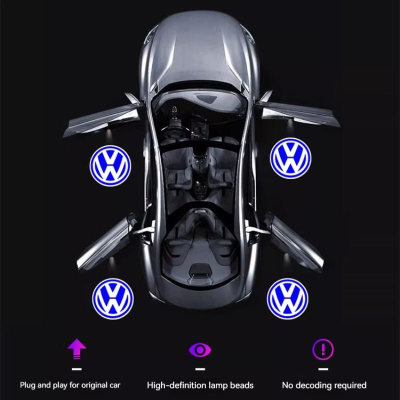 Load image into Gallery viewer, Volkswagen Custom Dedicated Car Door Welcome Lights  &amp; LED Projector for Passat, Touran, Magotan, Teramont, Touareg, Phideon, CC, Viloran (1 Pcs)
