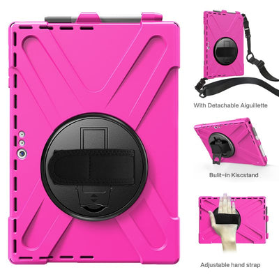 Microsoft Surface Pro X - 360 Degree Rotate Shockproof Heavy Duty Tough Stand Case Cover With Strap & Pen Holder - i-Station Mobile Phone & Electronic Device Repair and Accessories