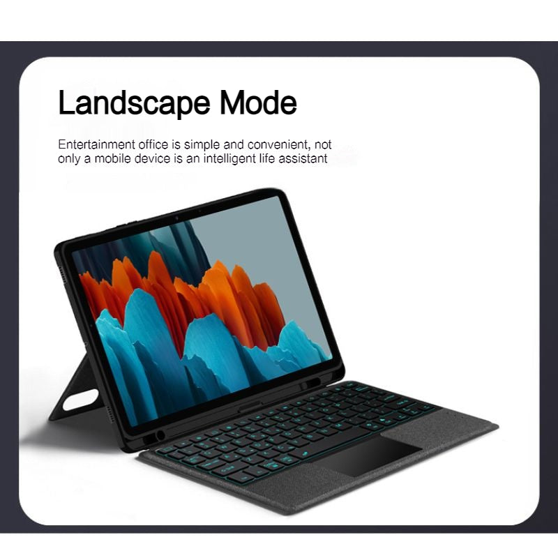 [With Pen Slot][With RGB Backlit] Samsung Galaxy Tab S10 FE Plus 13.1" (2025) - Multi Functional Magnetic Detachable Smart Touch Keyboard Case - i-Station Mobile Phone & Electronic Device Repair and Accessories