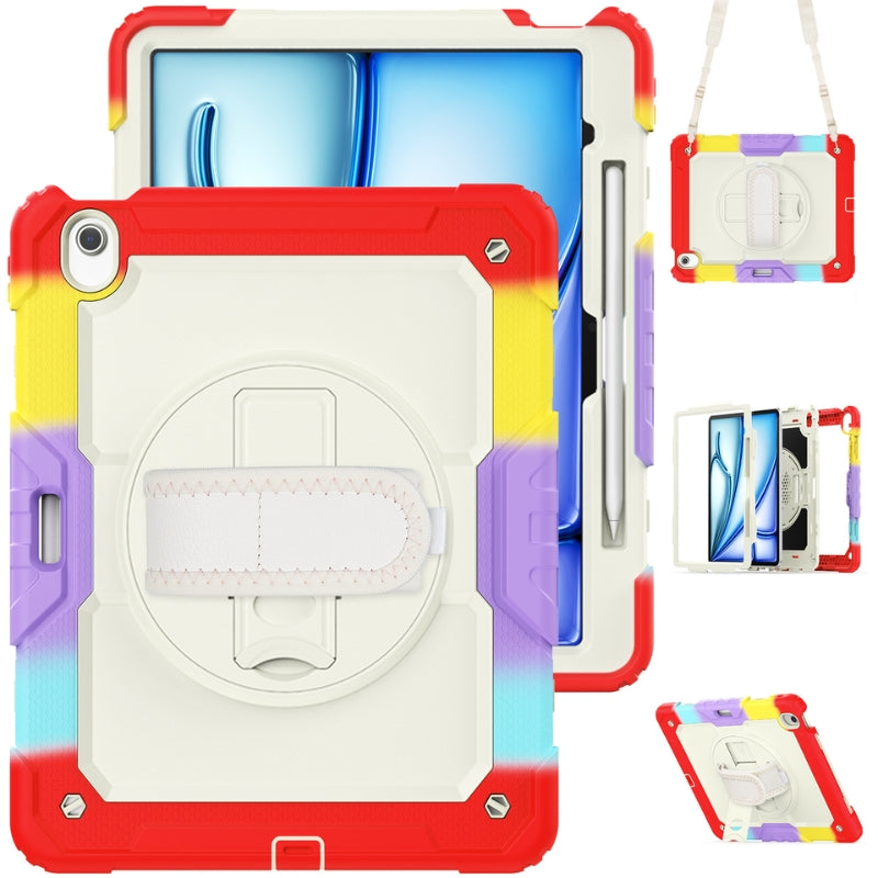 Load image into Gallery viewer, [Built-in 360° Rotating Hand Strap &amp; Stand] Apple iPad 10.2 Inch 9th/ 8th/ 7th Gen 2021/2020/2019 Shockproof with Screen Protector Pencil Holder Heavy Duty Series Case
