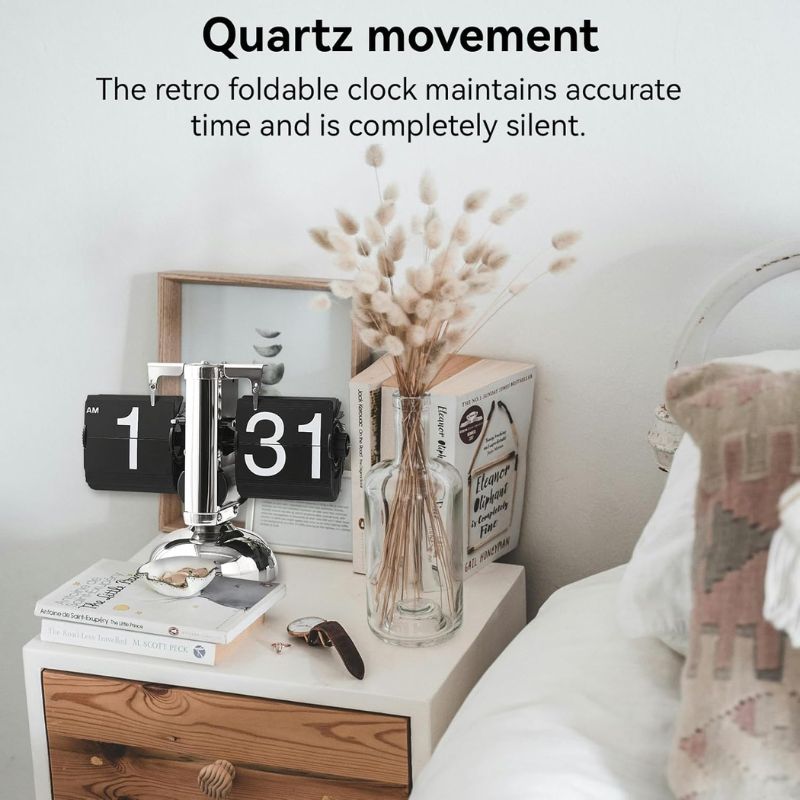 Flip Desk Shelf Clock - Classic Mechanical-Digital Display Battery Powered - i-Station Mobile Phone & Electronic Device Repair and Accessories
