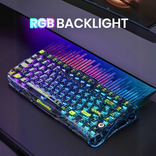 GravaStar Mercury K1 Lite Mechanical Gaming Keyboard, 75% Gasket Hot Swappable Custom RGB Backlit Wireless Keyboard