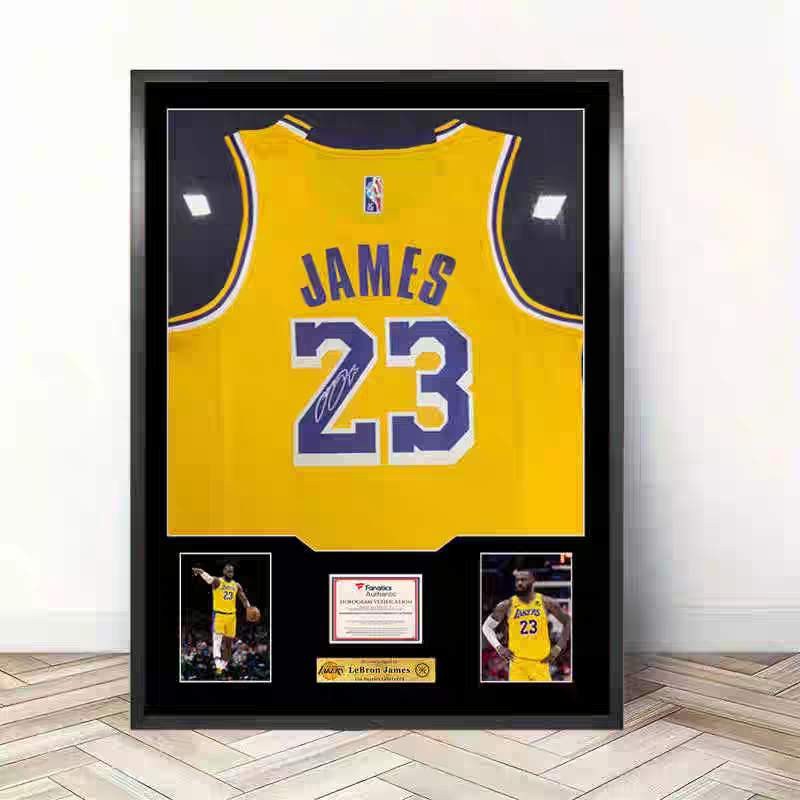 Load image into Gallery viewer, LeBron James Los Angeles Lakers Framed Jersey Display – Facsimile Signature Edition - i-Station Mobile Phone &amp; Electronic Device Repair and Accessories

