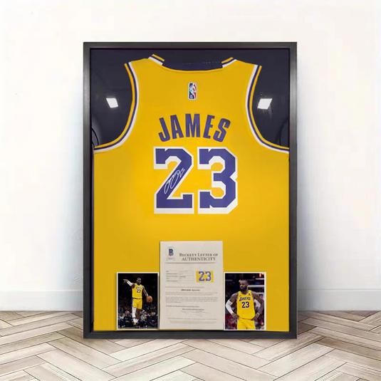 LeBron James Los Angeles Lakers Framed Jersey Display – Facsimile Signature Edition - i-Station Mobile Phone & Electronic Device Repair and Accessories
