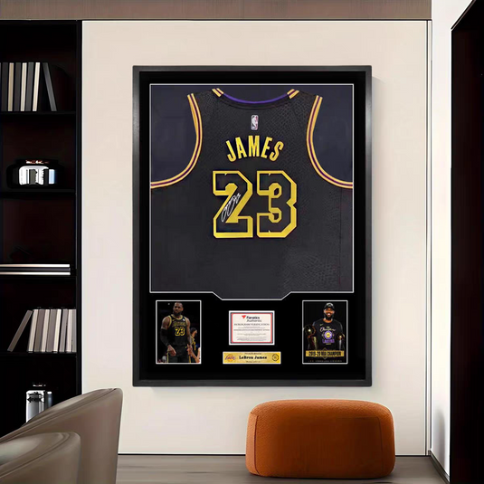 LeBron James Los Angeles Lakers Framed Jersey Display – Facsimile Signature Edition - i-Station Mobile Phone & Electronic Device Repair and Accessories
