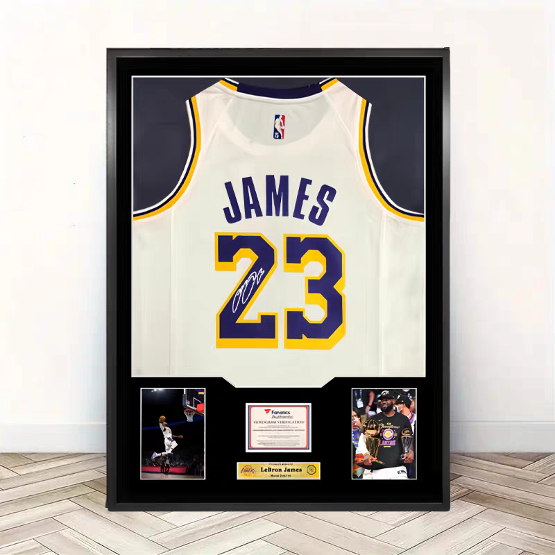 Load image into Gallery viewer, LeBron James Los Angeles Lakers Framed Jersey Display – Facsimile Signature Edition - i-Station Mobile Phone &amp; Electronic Device Repair and Accessories
