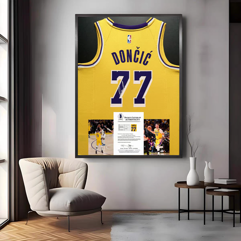 Load image into Gallery viewer, Luka Dončić Los Angeles Lakers Framed Jersey Display – Facsimile Signature Edition - i-Station Mobile Phone &amp; Electronic Device Repair and Accessories
