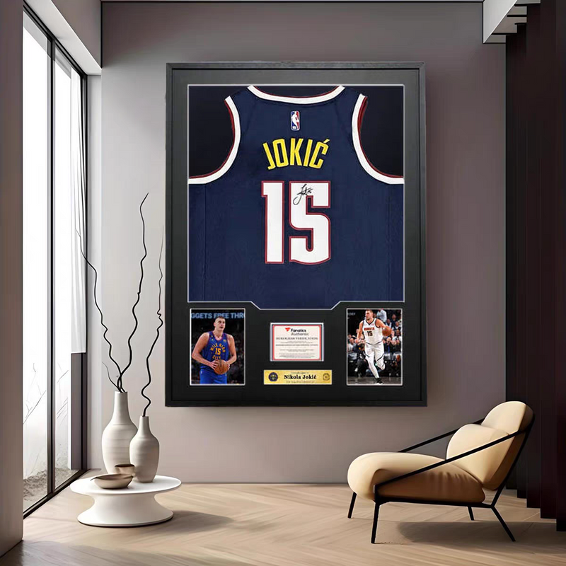 Load image into Gallery viewer, Nikola Jokić Denver Nuggets Framed Jersey Display – Facsimile Signature Edition - i-Station Mobile Phone &amp; Electronic Device Repair and Accessories
