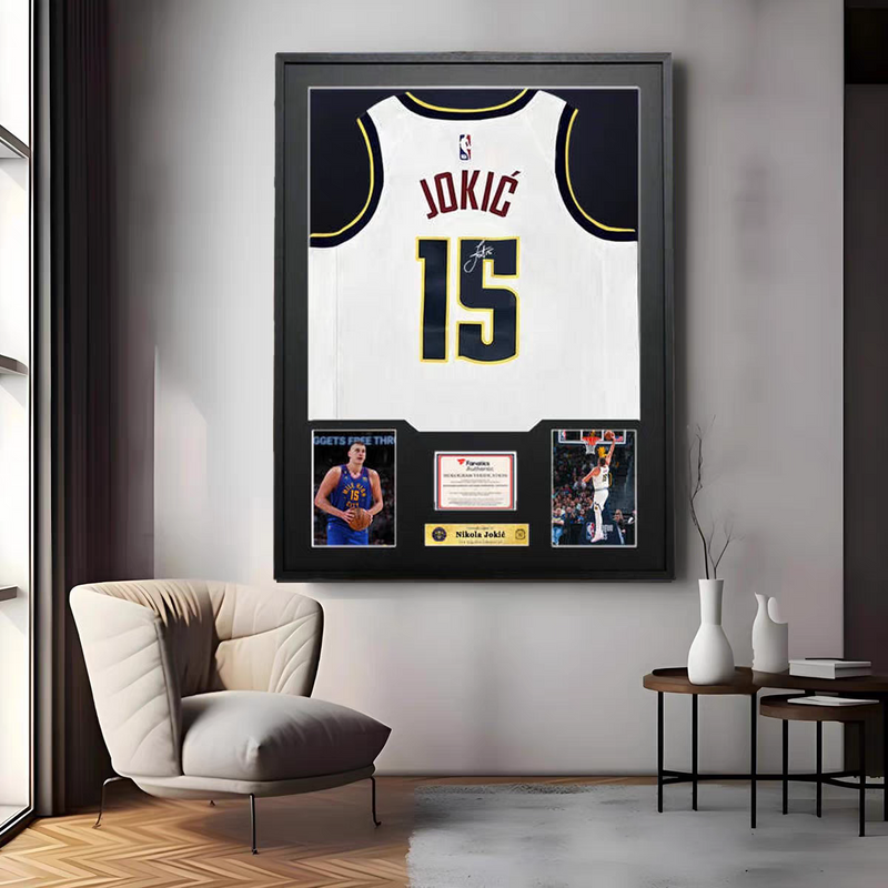 Load image into Gallery viewer, Nikola Jokić Denver Nuggets Framed Jersey Display – Facsimile Signature Edition - i-Station Mobile Phone &amp; Electronic Device Repair and Accessories
