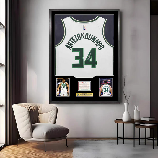 Giannis Antetokounmpo Milwaukee Bucks Framed Jersey Display – Facsimile Signature Edition - i-Station Mobile Phone & Electronic Device Repair and Accessories