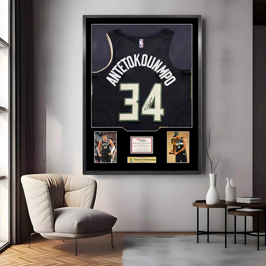 Giannis Antetokounmpo Milwaukee Bucks Framed Jersey Display – Facsimile Signature Edition - i-Station Mobile Phone & Electronic Device Repair and Accessories