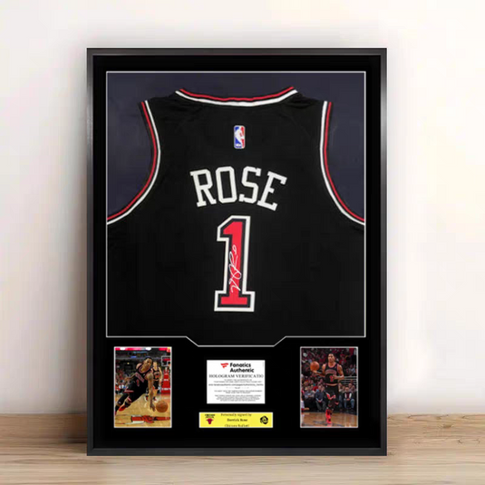 Derrick Rose Chicago Bulls Framed Jersey Display – Facsimile Signature Edition - i-Station Mobile Phone & Electronic Device Repair and Accessories