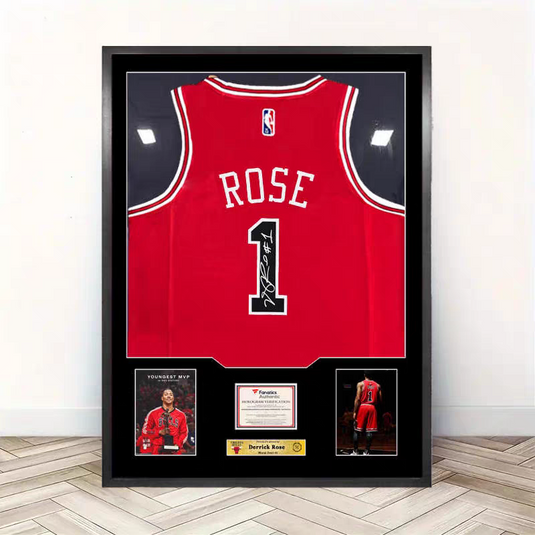 Derrick Rose Chicago Bulls Framed Jersey Display – Facsimile Signature Edition - i-Station Mobile Phone & Electronic Device Repair and Accessories