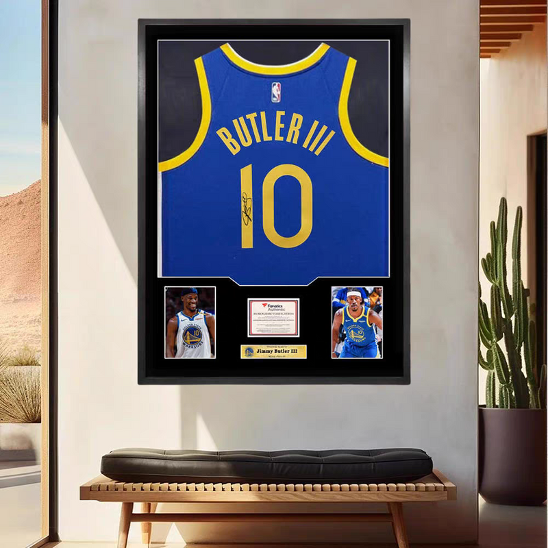 Load image into Gallery viewer, Jimmy Butler Golden State Warriors Framed Jersey Display – Facsimile Signature Edition - i-Station Mobile Phone &amp; Electronic Device Repair and Accessories
