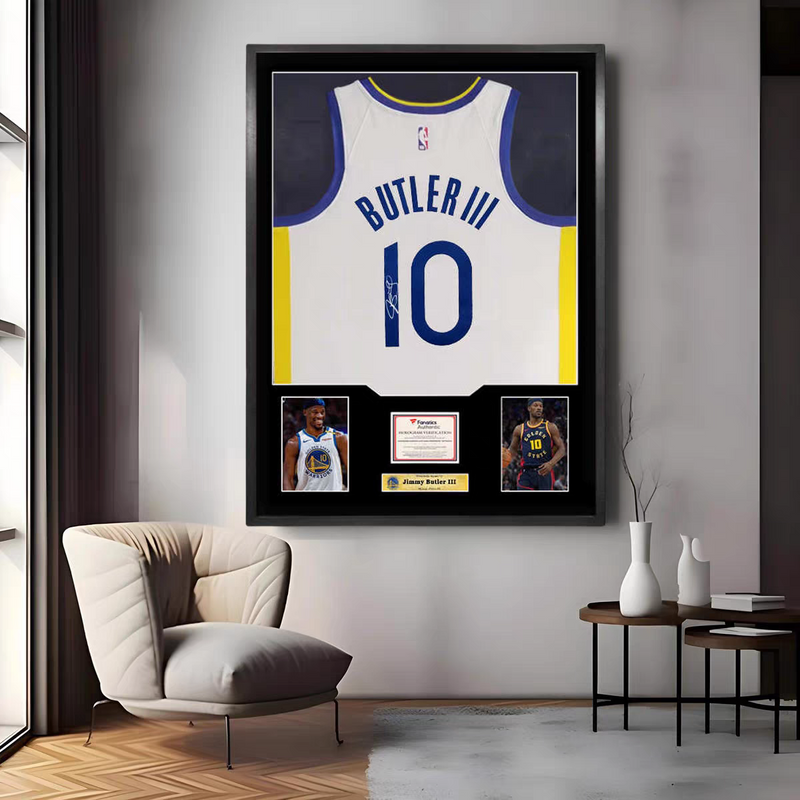 Load image into Gallery viewer, Jimmy Butler Golden State Warriors Framed Jersey Display – Facsimile Signature Edition - i-Station Mobile Phone &amp; Electronic Device Repair and Accessories
