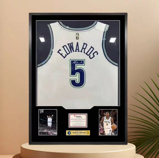 Anthony Edwards Minnesota Timberwolves Framed Jersey Display (60×80cm) – Facsimile Signature Edition - i-Station Mobile Phone & Electronic Device Repair and Accessories