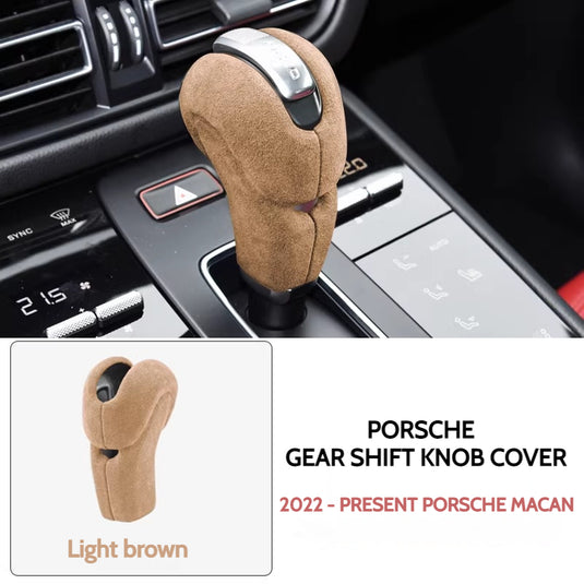 Porsche Macan Suede Gear Shift Knob Cover – Nano Adhesive Interior Trim Protection For Porsche Macan, Panamera, 718, 911, Cayman, and Boxster - i-Station Mobile Phone & Electronic Device Repair and Accessories