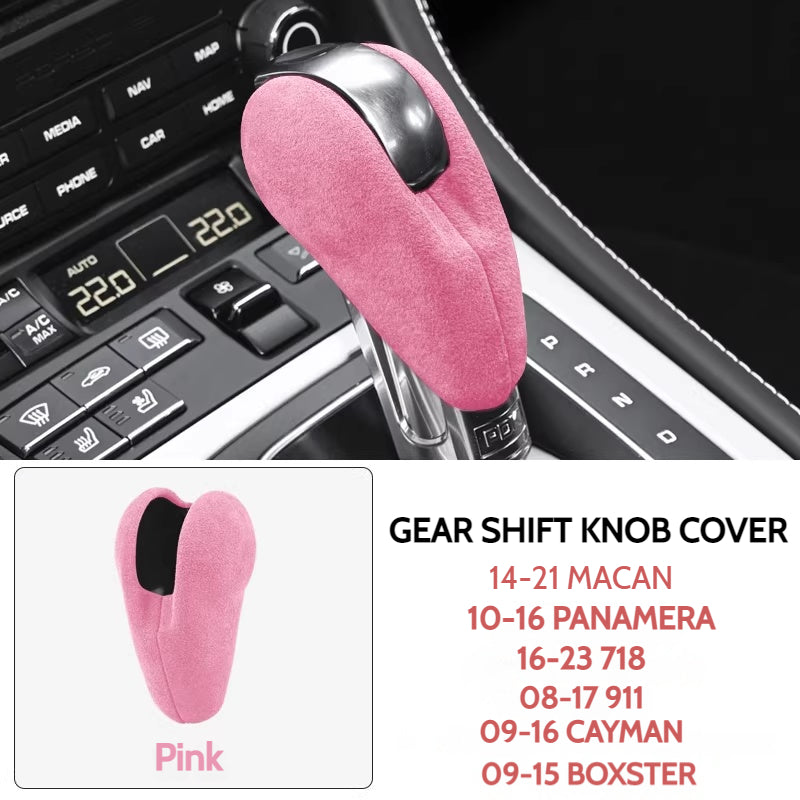 Load image into Gallery viewer, Porsche Macan Suede Gear Shift Knob Cover – Nano Adhesive Interior Trim Protection For Porsche Macan, Panamera, 718, 911, Cayman, and Boxster - i-Station Mobile Phone &amp; Electronic Device Repair and Accessories

