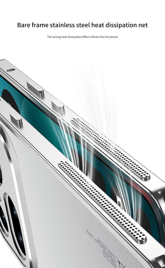 Nothing Phone 3/(3a)/Pro/Lite Aluminum Alloy Frame Protective Case with Heat Dissipation & Sun Protection