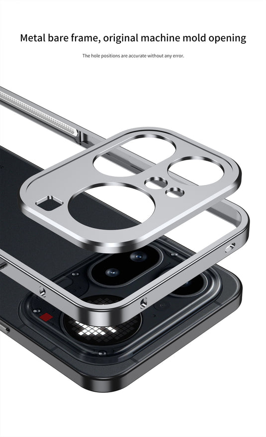 Nothing Phone 3/(3a)/Pro/Lite Aluminum Alloy Frame Protective Case with Heat Dissipation & Sun Protection