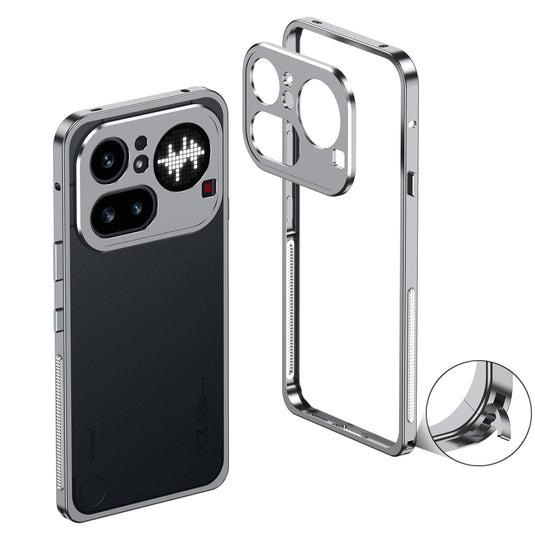 Nothing Phone 3/(3a)/Pro/Lite Aluminum Alloy Frame Protective Case with Heat Dissipation & Sun Protection