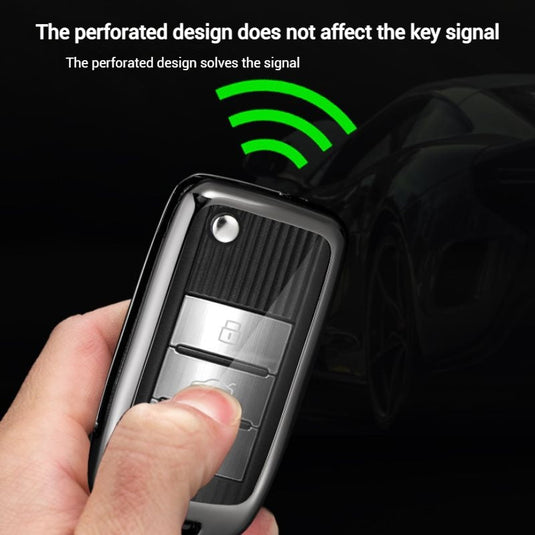MG Zinc Alloy + PU Leather Car Key Fob Case Cover For MG3, MG5, MG6, MG7, ZST, ZS, GS, MG ONE, MG4 EV