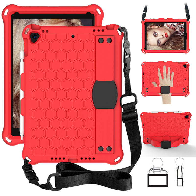 Load image into Gallery viewer, [Built-in Wrist Strap] Apple iPad 7/8/9 10.2&#39;&#39; 7/8/9th Gen (2019/2020/2021) EVA Kid Friendly Heavy Duty Ring Holder Stand Case
