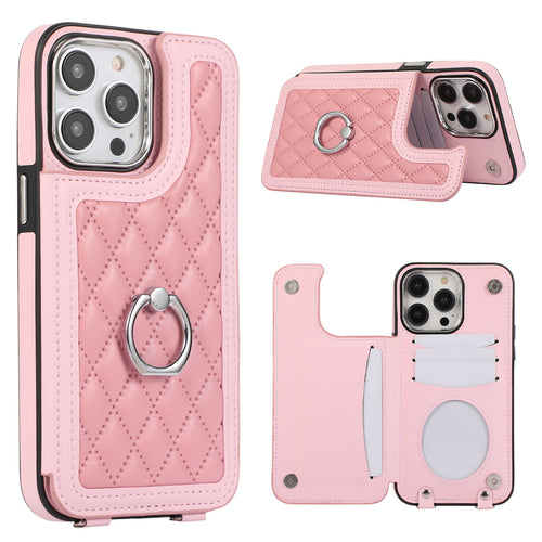 [Built-in Ring Bracket][With Card Slot] Apple iPhone 13/Pro/Pro Max High-End Leather Full Coverage Shockproof Wallet Series Case