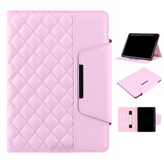 Apple iPad 10 10.9'' 10th Gen (2022) Diamond-Patterned Leather Flip Cover Shockproof Case