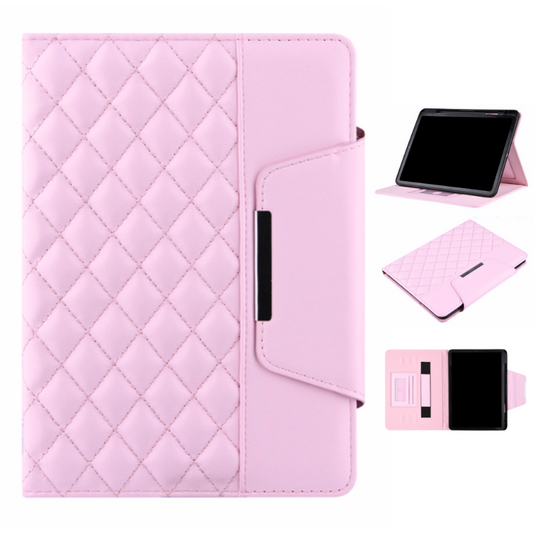 Apple iPad Pro 11-inch M4 (2024) Diamond-Patterned Leather Flip Cover Shockproof Case