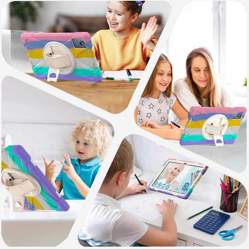 Load image into Gallery viewer, [Built-in Stand] Lenovo Tab K11 Plus 11.45&quot; 2024 (TB352FU/XU) - Kid Shockproof Heavy Duty Series Case With Shoulder Strap
