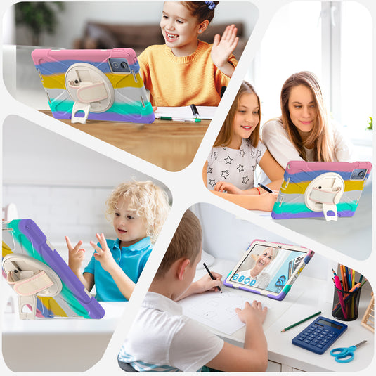 [Built-in Stand] Lenovo Tab K11 Plus 11.45" 2024 (TB352FU/XU) - Kid Shockproof Heavy Duty Series Case With Shoulder Strap