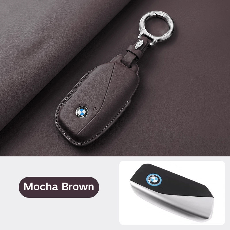 Load image into Gallery viewer, BMW Leather Car Key Fob Case Cover For 1, 2, 3, 5, 7 Series, X1, X3, X5, X6, X7, ix1, ix40, ix50, i8 - i-Station Mobile Phone &amp; Electronic Device Repair and Accessories

