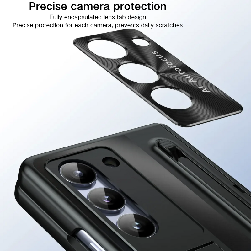 [With Stand] Samsung Galaxy Z Fold 6 SM-F956 Hinge Folding Full Protection Tempered Glass Essentials Series Case - i-Station Mobile Phone & Electronic Device Repair and Accessories