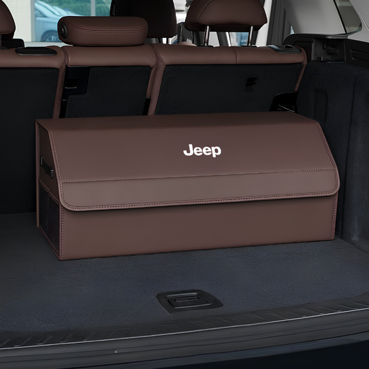 Jeep Microfiber Leather Car Trunk Storage Box for Cherokee, Renegade, Compass, Grand Cherokee, Wrangler, Gladiator